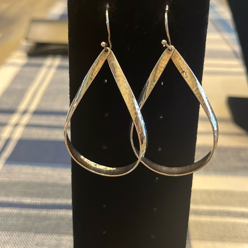 Silpada “Do the Twist” Open Teardrop Earrings